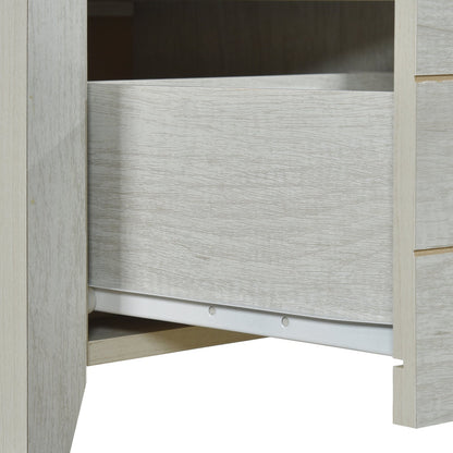 Bedside Table 2 drawers Storage Table Night Stand MDF in White Ash
