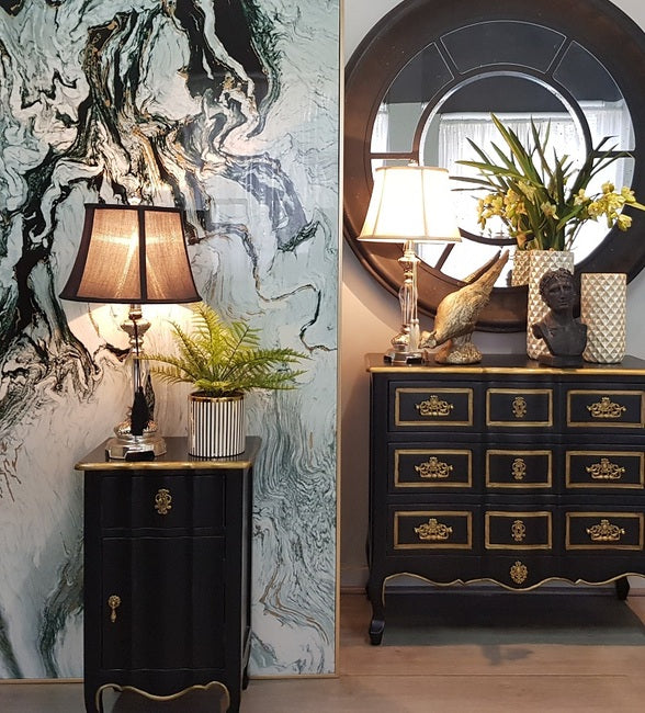 Dynasty 1 Drawer / 1 Door Bedside Table 65cm