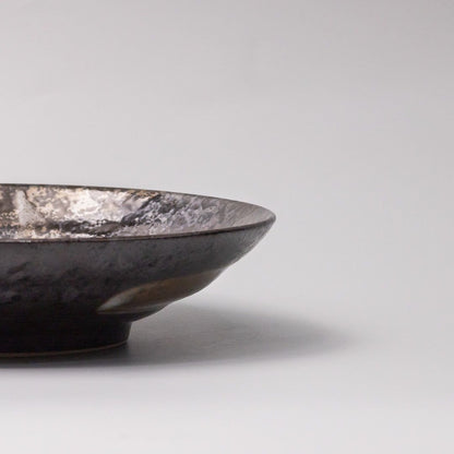 Pasta Bowl Flat 23cm Bronze Brushstroke Glaze