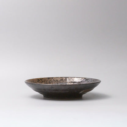 Pasta Bowl Flat 23cm Bronze Brushstroke Glaze