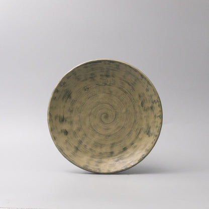 Thick Edge Plate 25cm Washed Fern