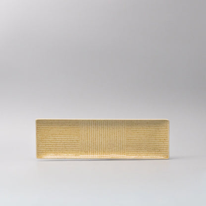 Plate Rectangular Sashimi 33cm Honey Glaze