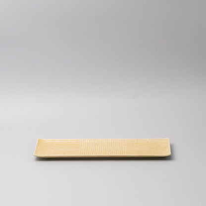 Plate Rectangular Sashimi 33cm Honey Glaze