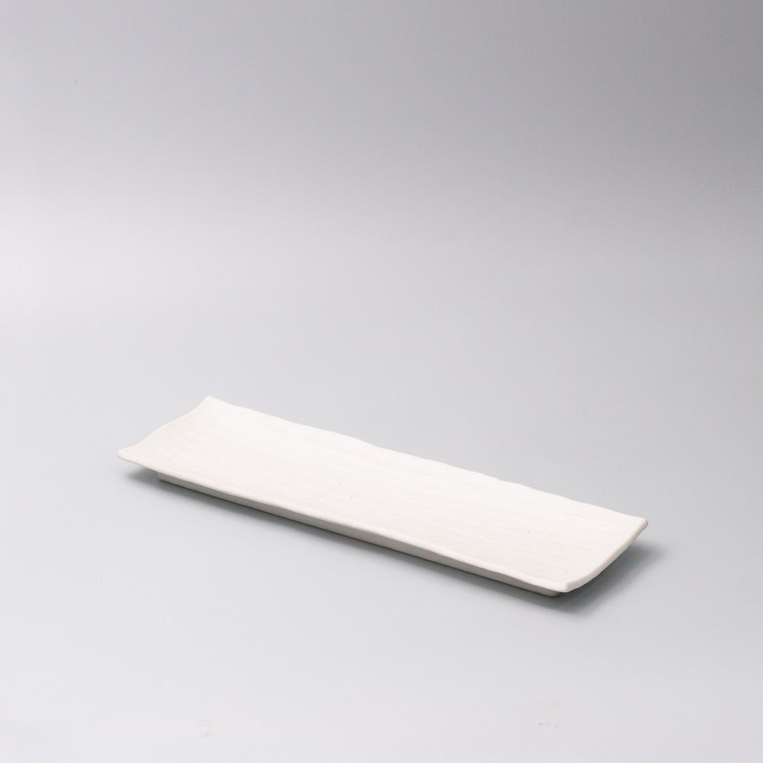 Plate Rectangular Sashimi 32cm Matte White Glaze