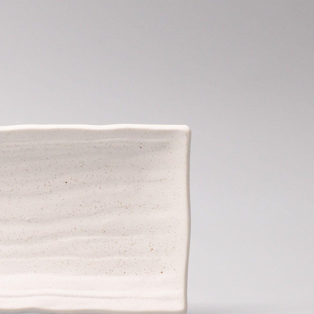 Plate Rectangular Sashimi 32cm Matte White Glaze