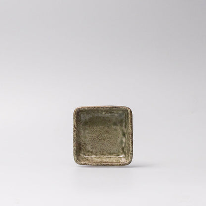Sauce Dish Square 8cm Sage Glaze