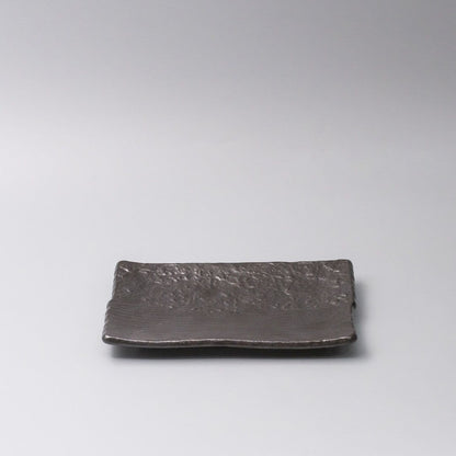 Plate Sushi Rectangular 21cm Matte Black Glaze