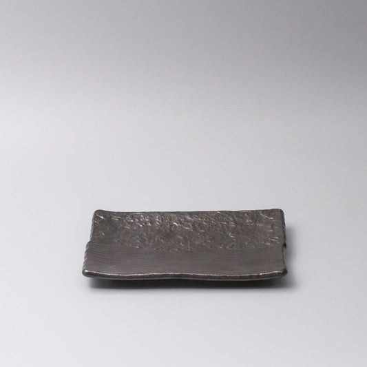 Plate Sushi Rectangular 21cm Matte Black Glaze