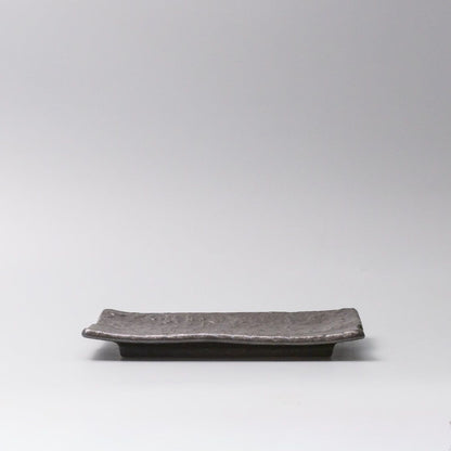 Plate Sushi Rectangular 21cm Matte Black Glaze