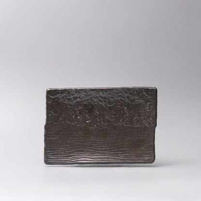 Plate Sushi Rectangular 21cm Matte Black Glaze