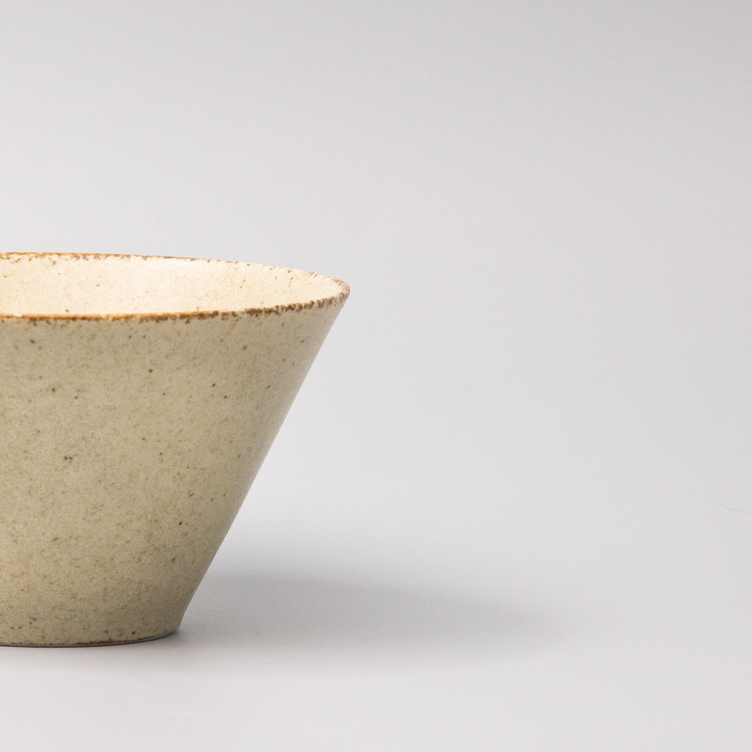 Bowl Fluted 13cm Sand Fade Glaze