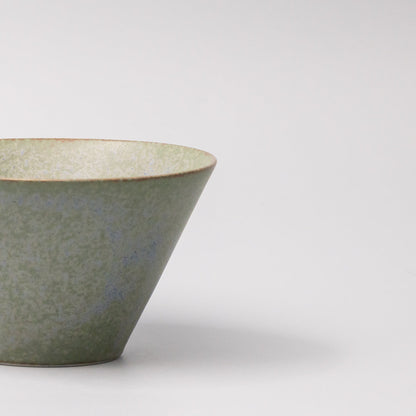 Bowl Fluted 13cm Green Fade Glaze