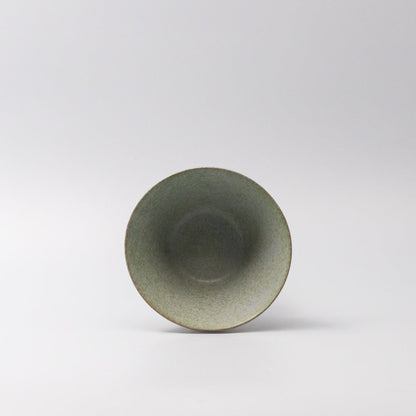 Bowl Fluted 13cm Green Fade Glaze