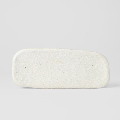 Plate Rectangular 28.5cm Shell White Glaze