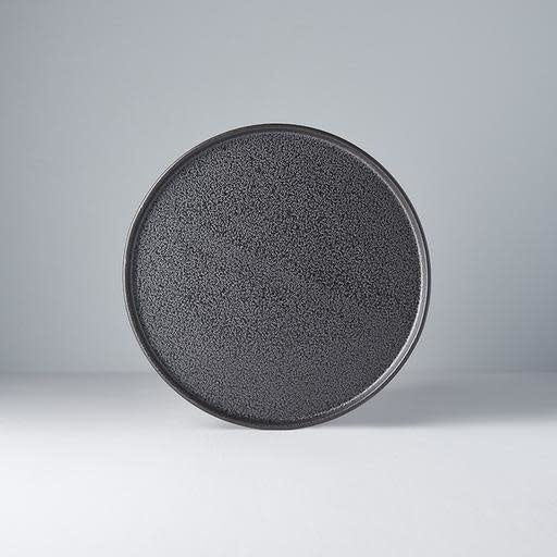Plate Slab Rim 24cm Asphalt Glaze