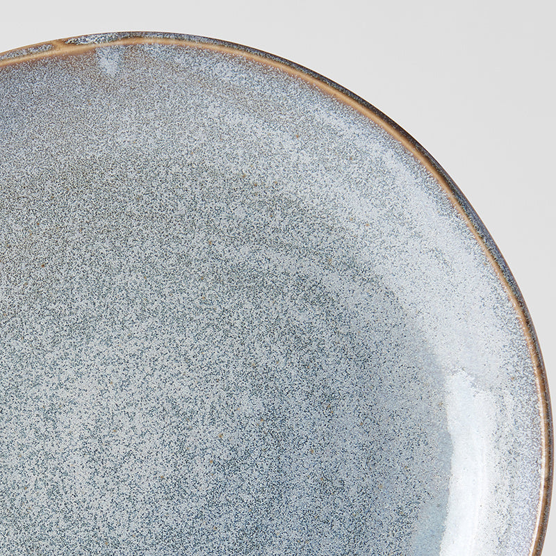 Plate Organic 23cm Steel Grey Glaze