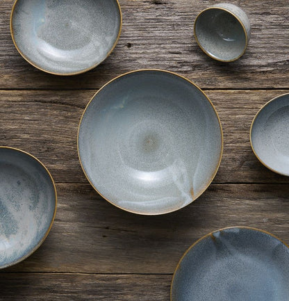 Bowl Oval 16cm Steel Grey Glaze