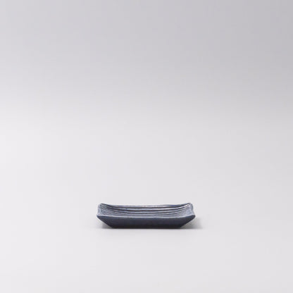 Sauce Dish 10cm Mamezara Blue Contour Glaze