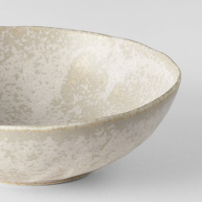 Bowl Oval 16.5cm White Fade Glaze