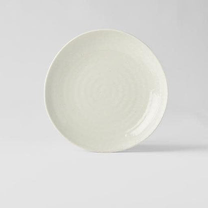 Dinner Plate Organic Shape 23cm Kanso Soft White Glaze