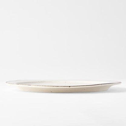 Plate Organic Flat 25.5cm Piro Piro Glaze
