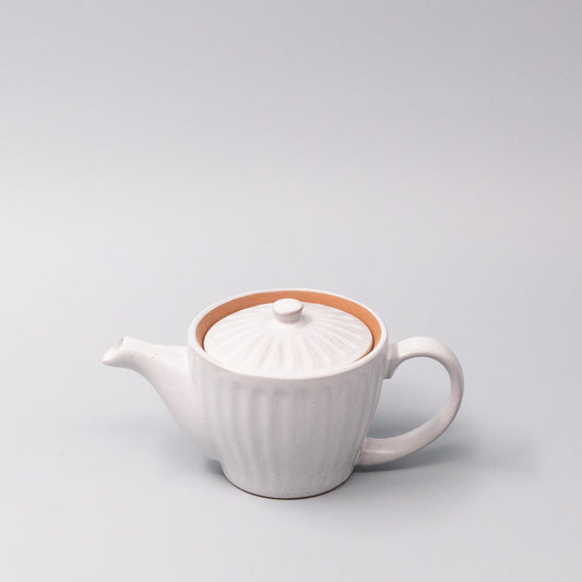 Teapot 480ml Speckled White Ridge Glaze