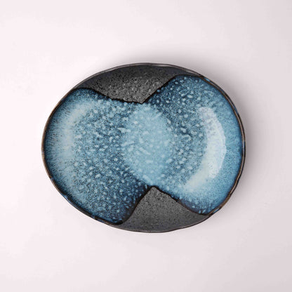 Organic Plate 25cm Storm Glaze