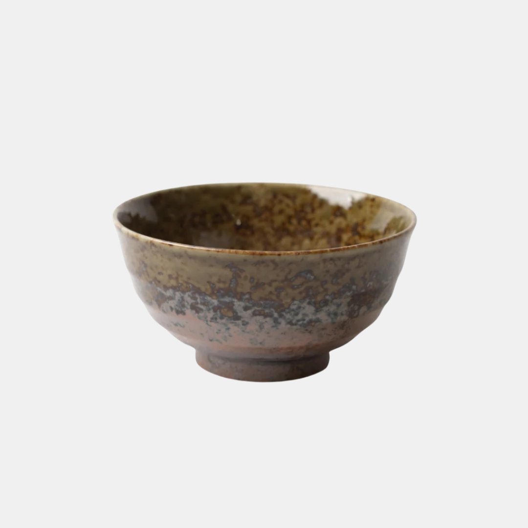 Udon Bowl Fluted 17cm Chestnut Glaze