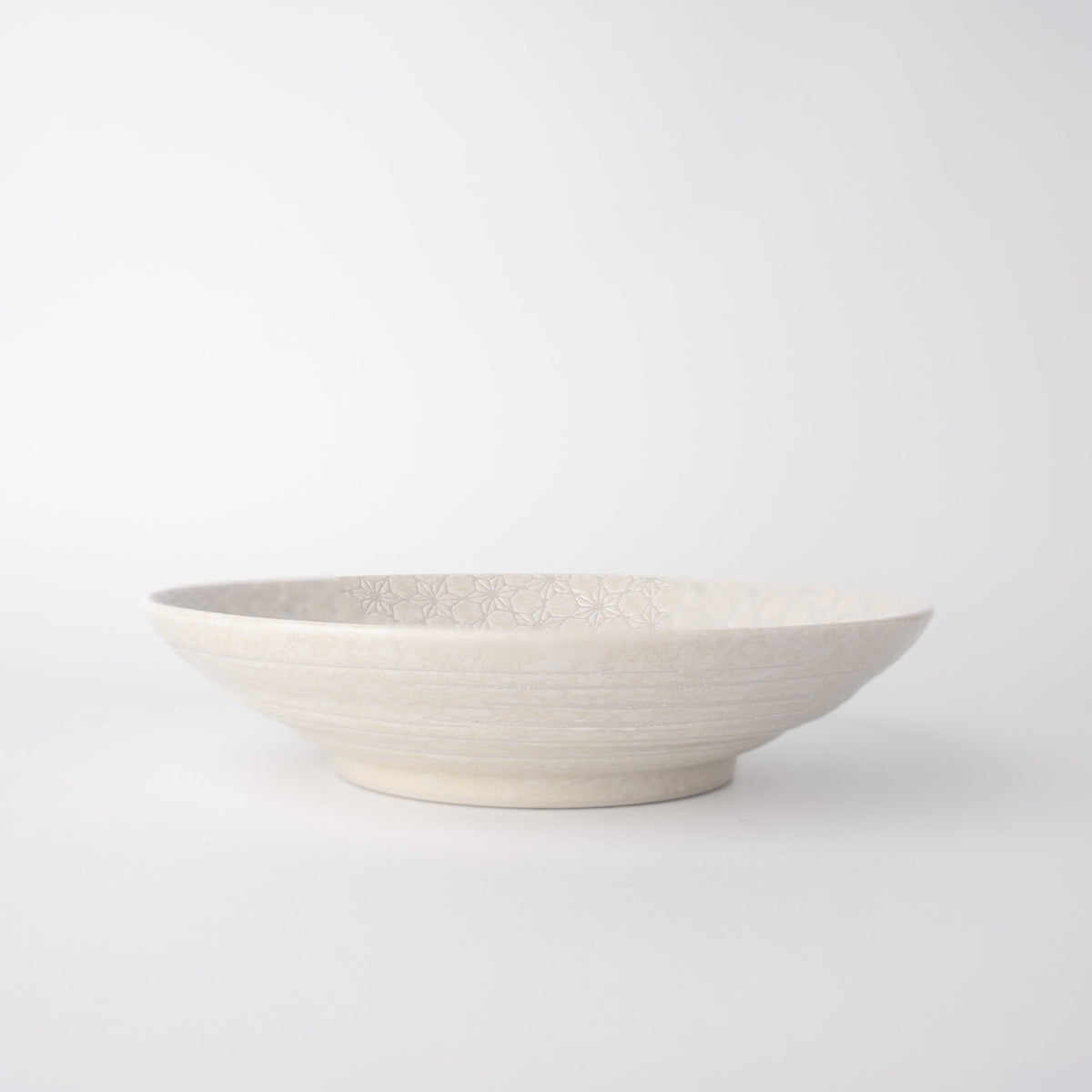 Pasta Bowl Flat 23cm White Star Glaze