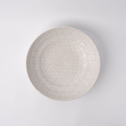 Pasta Bowl Flat 23cm White Star Glaze