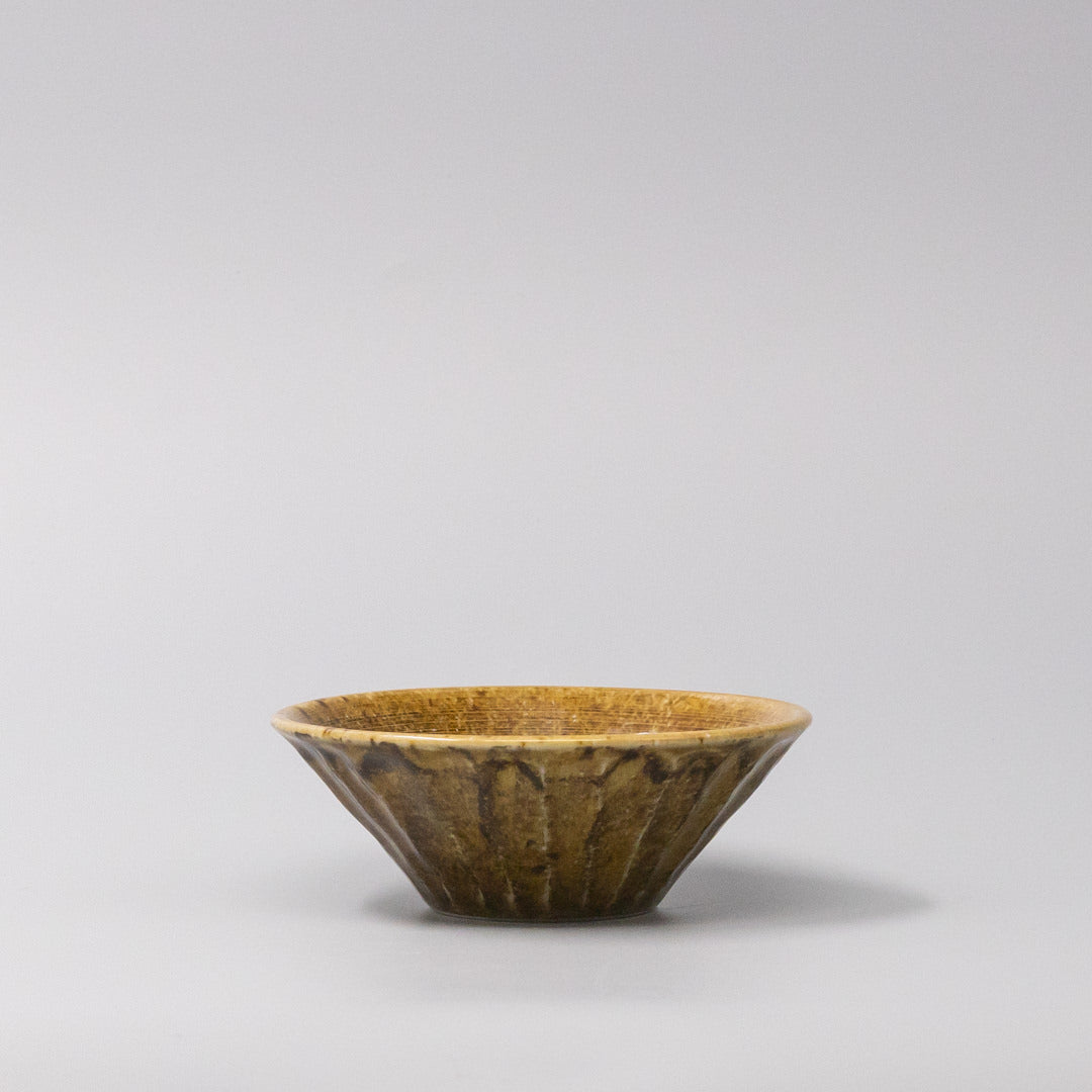 Bowl 12.6cm Shinogi Caramel Glaze