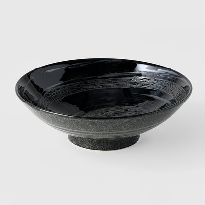 Ramen Bowl 24.5cm Gunmetal Swirl Glaze
