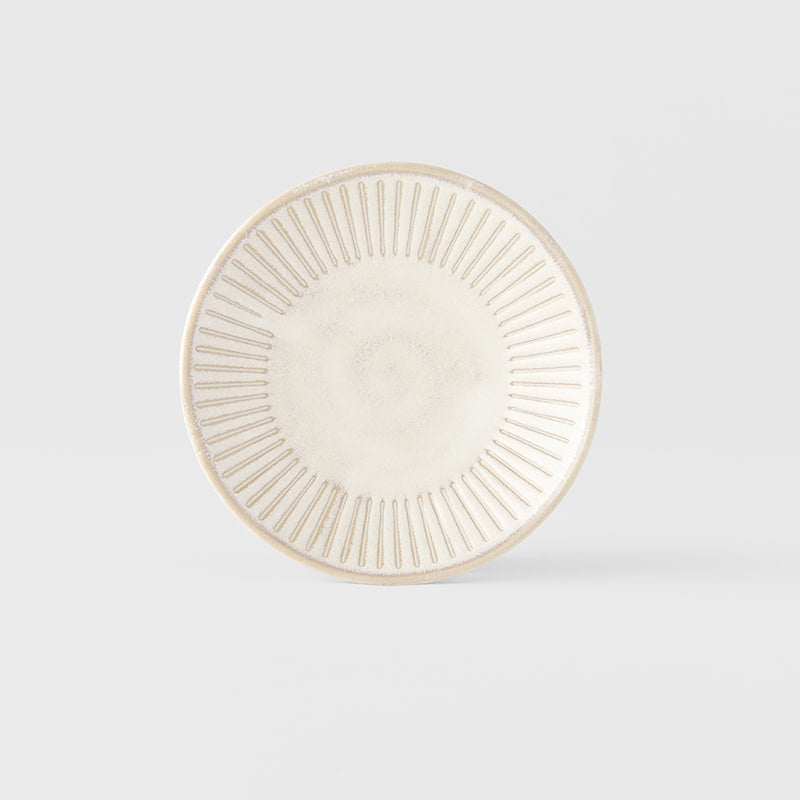 Sauce Dish Large 12cm Ridged Alabaster Glaze