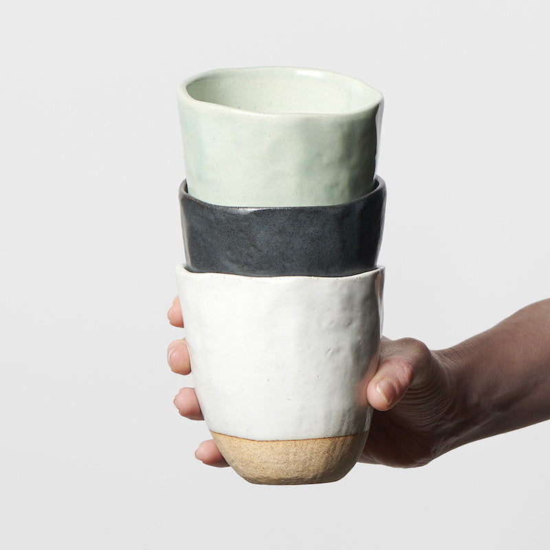 Lopsided Mug 275ml Kinoko Mushroom Grey Glaze