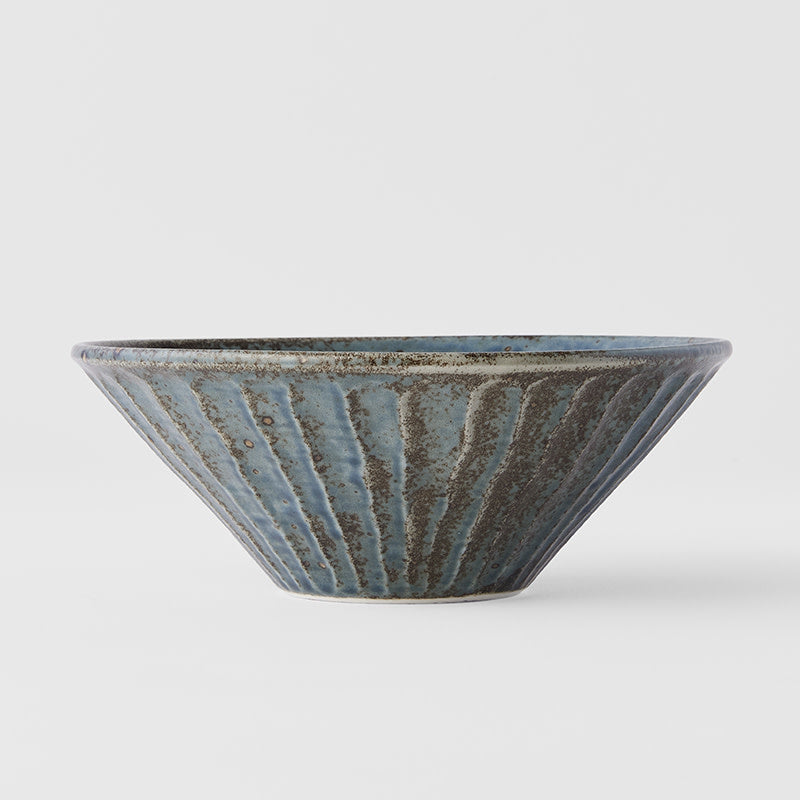 Bowl V Shape 18.6cm Craft Blue Glaze