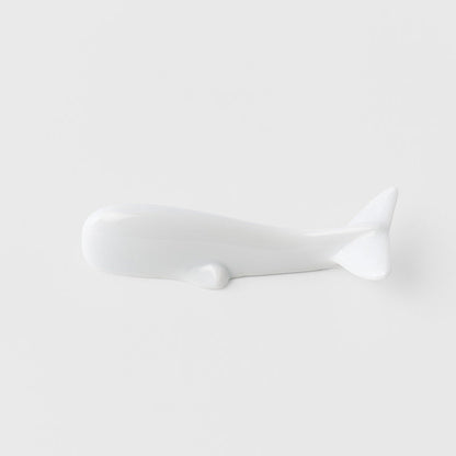 Chopstick Rest Pure White Glaze Whale