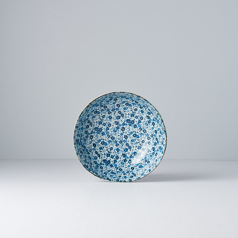 Bowl Organic 16.5cm Blue Daisy Glaze