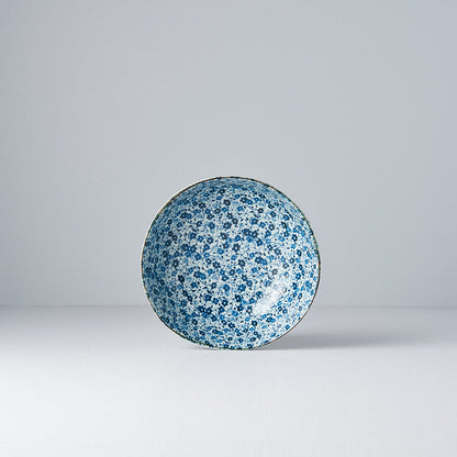 Bowl Organic 16.5cm Blue Daisy Glaze