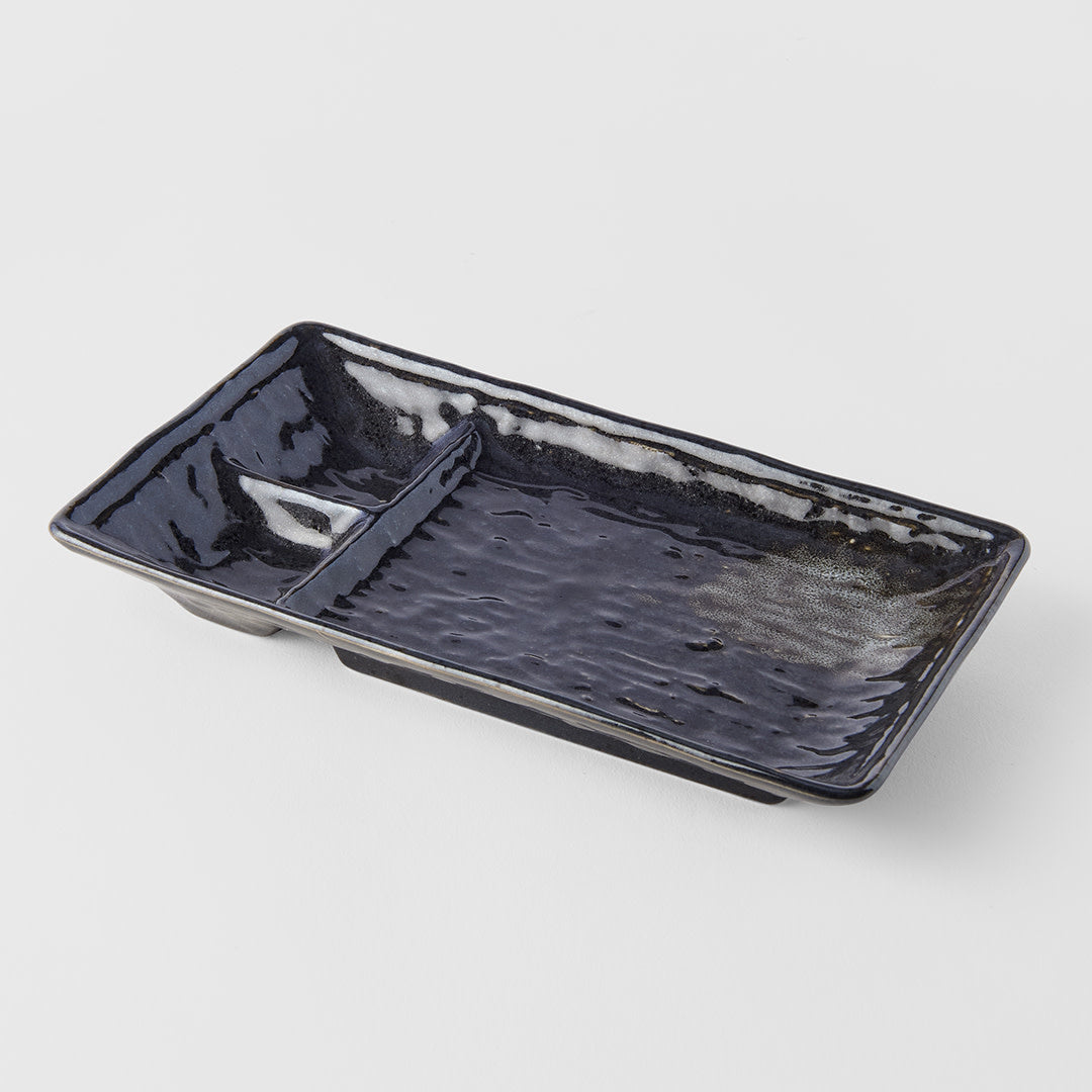 Dumpling Plate 21cm Black Glaze