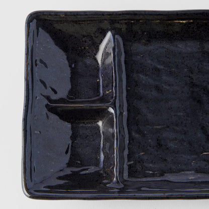 Dumpling Plate 21cm Black Glaze