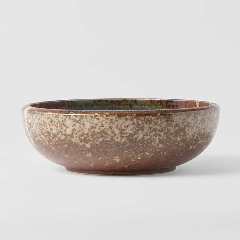Bowl Thick Edge 24cm Striped Earth Glaze
