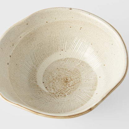 Bowl Organic 18cm Spiral Sand Glaze