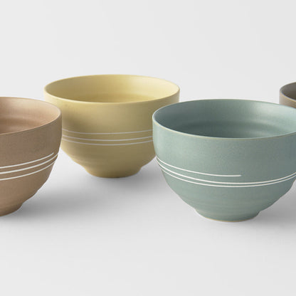 Bowl Set 5pcs 250ml Pastel Glazes