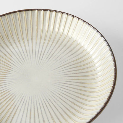 Plate High Rim 22.5cm White Sendan Glaze