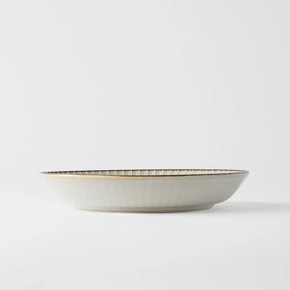 Plate High Rim 22.5cm White Sendan Glaze