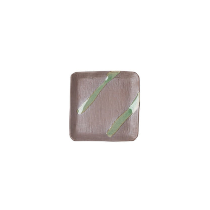 Saucer Apex 12.8cm Green Bisque Glaze