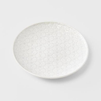Side Plate 19.5cm White Star Glaze