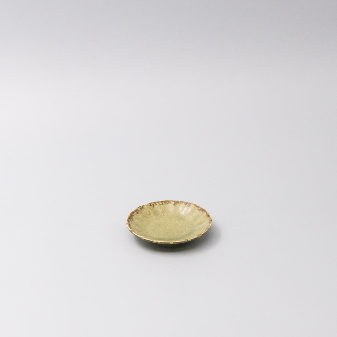 Sauce Dish 8cm Scallop Lime Fade Glaze