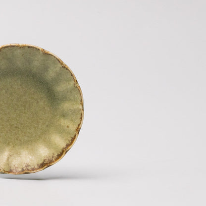 Sauce Dish 8cm Scallop Lime Fade Glaze