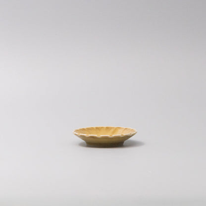 Sauce Dish 8cm Scallop Saffron Gloss Glaze